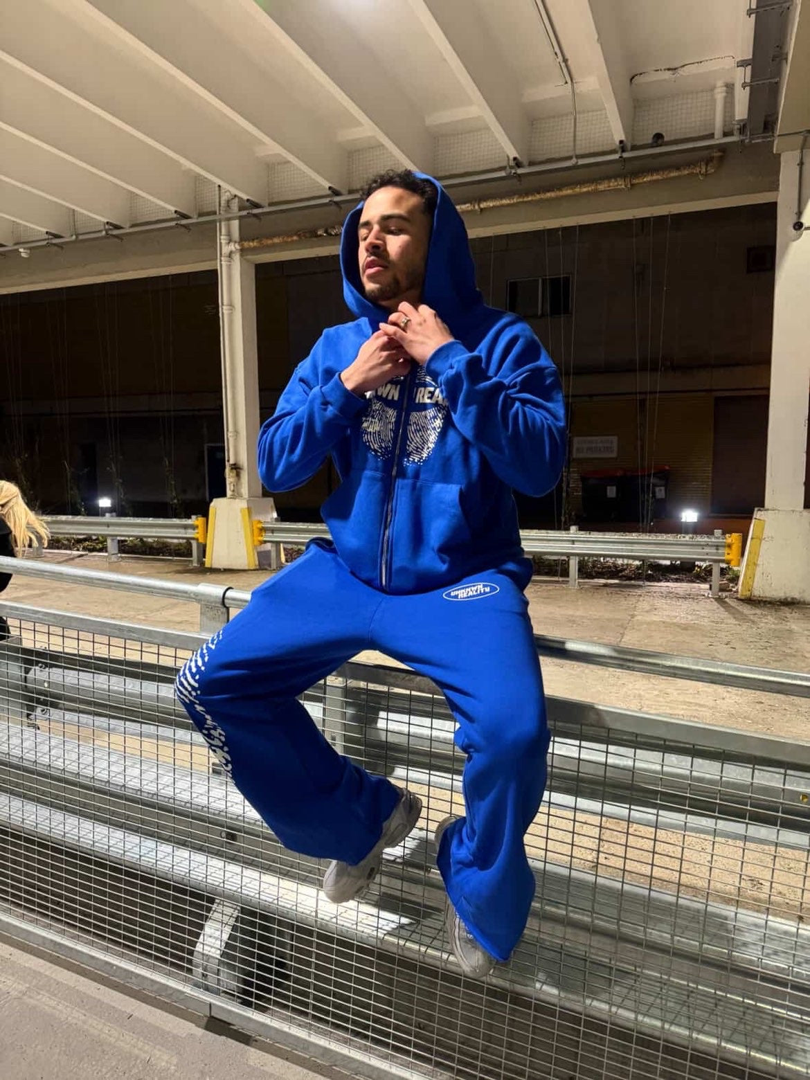 UNKNWN GRAPHIC ZIP HOODIE - ROYAL BLUE