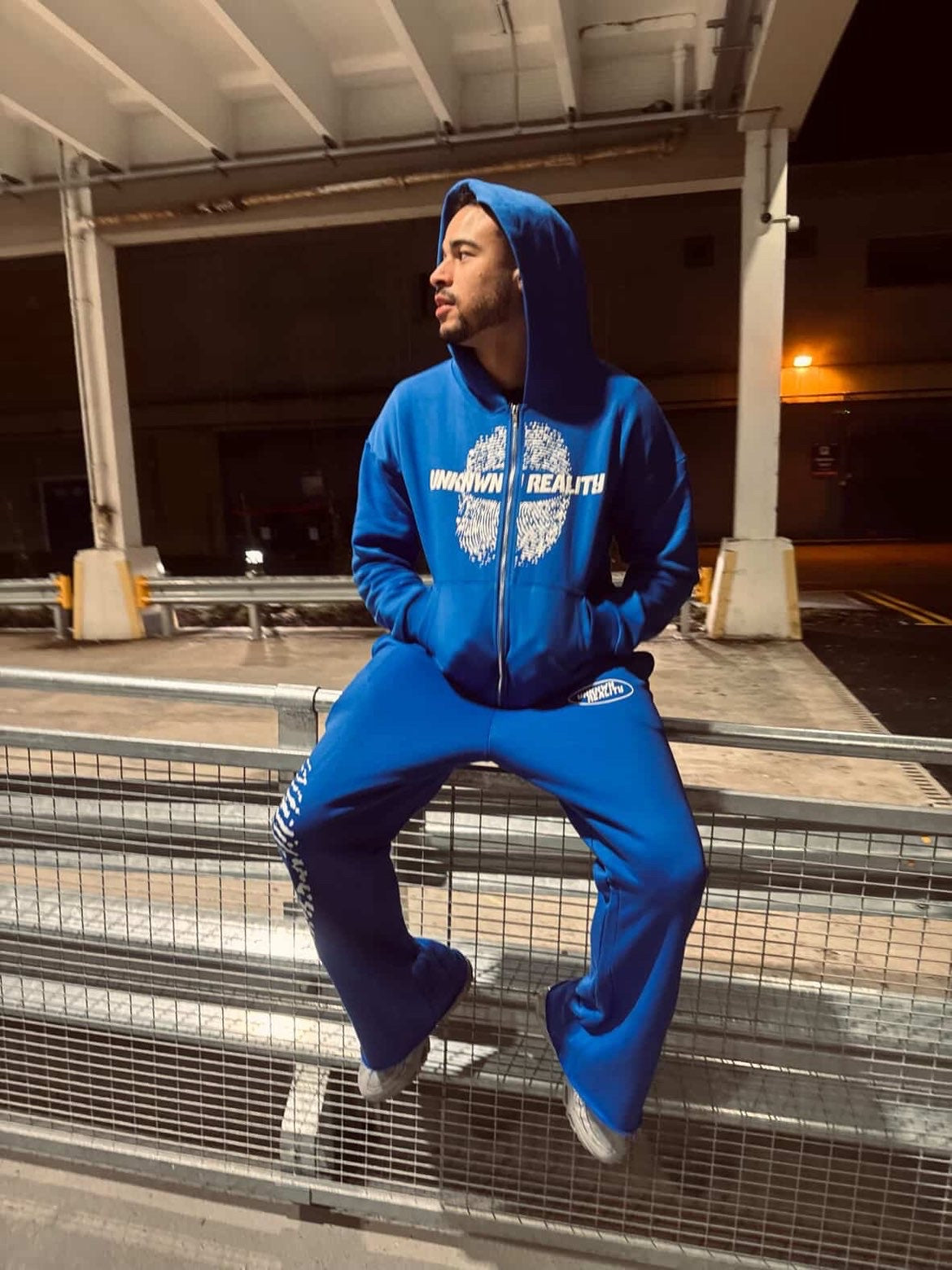 UNKNWN GRAPHIC ZIP HOODIE - ROYAL BLUE