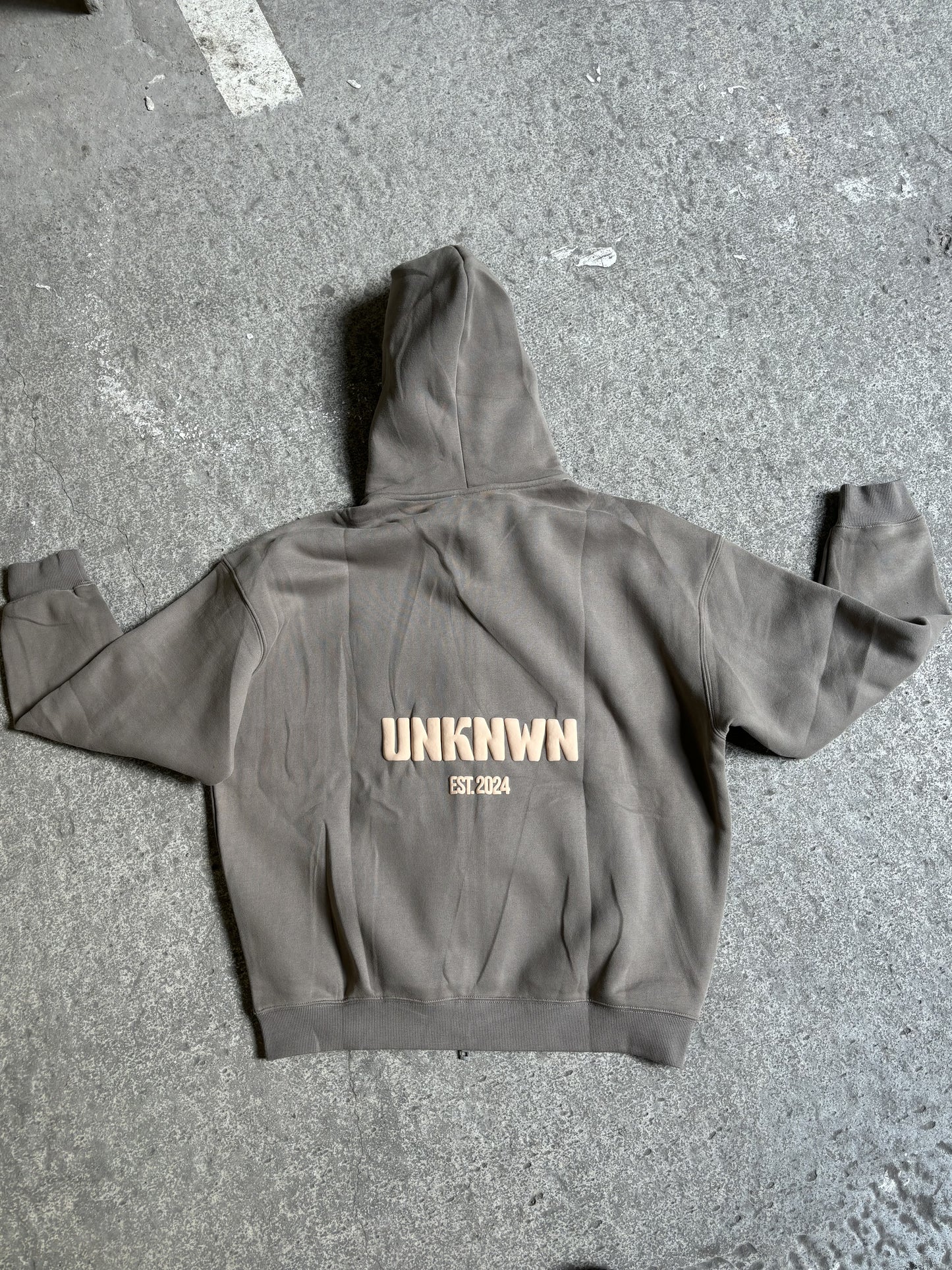 Heavyweight Zip Up Hoodie - Khaki