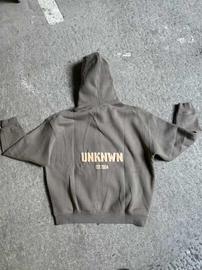 Heavyweight Zip Up Hoodie - Khaki